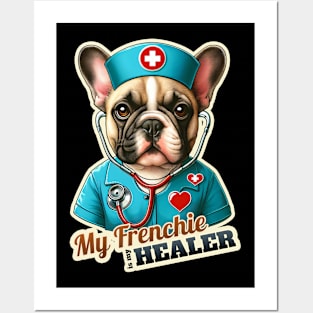 Doctor french bulldog Posters and Art